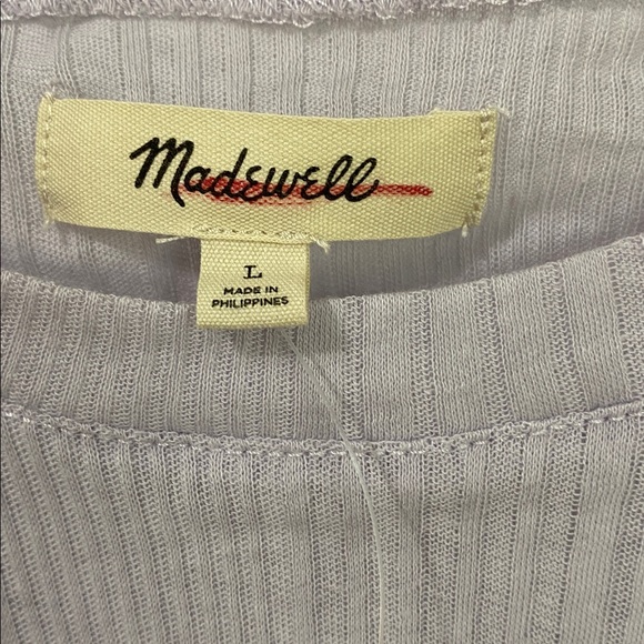 NWT Madewell Variegated Ribbed Crewneck Long-Sleeve Tee - Picture 8 of 10